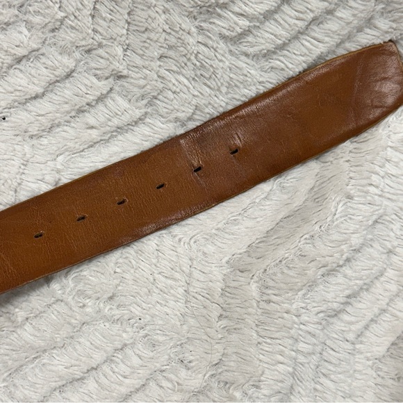 Vintage Hickok Belt Makers, Carmel Brown Cowhide Leather Gold Tone Buckle, M - Picture 4 of 11